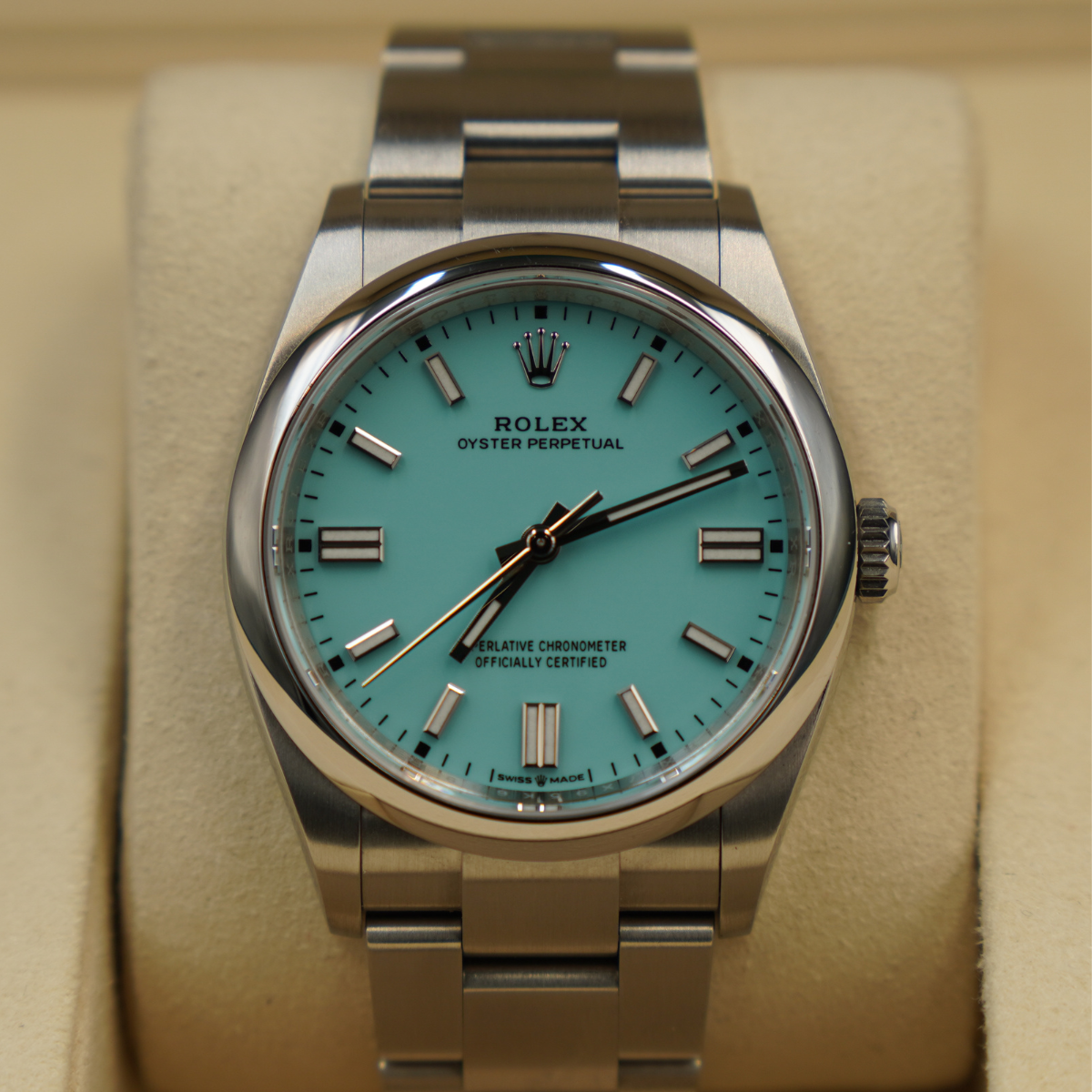 2025 New Rolex Oyster Perpetual 36mm Tiffany 126000 – Premier Jewelers