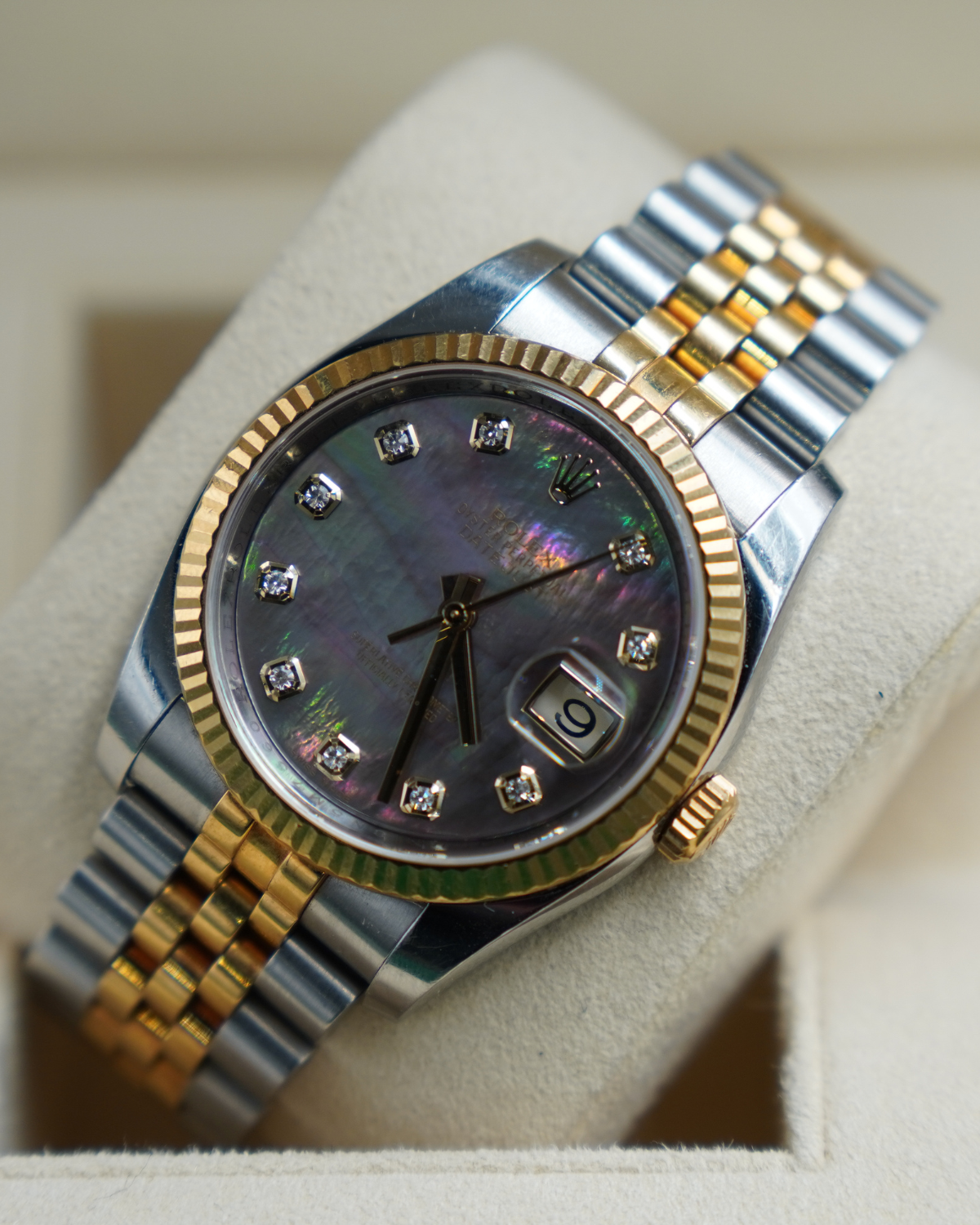 Rolex Datejust 36mm Two-Tone Gold Tahitian MOP Dial 116233