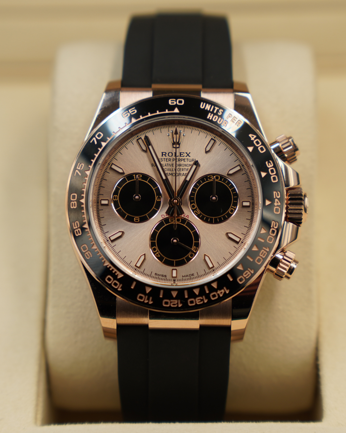 2025 New Rolex Daytona Rose Gold Oysterflex 126515LN