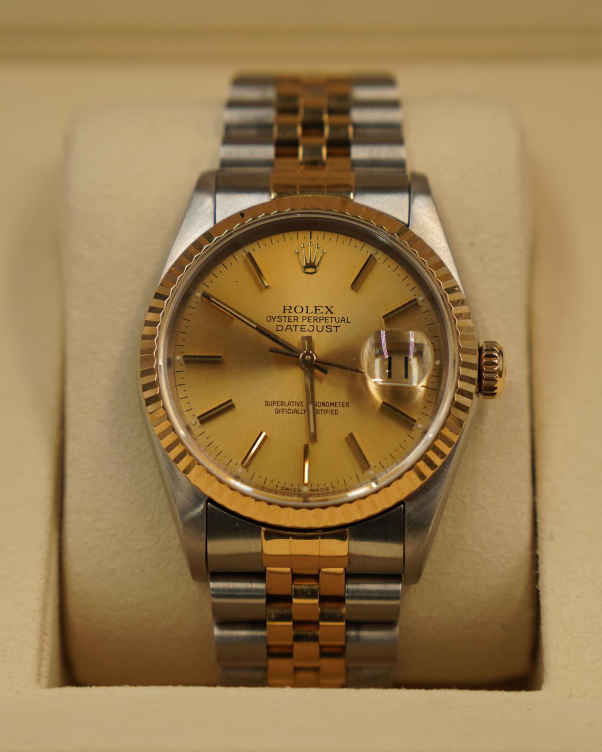 1995 Rolex Datejust 36mm Two-Tone Champagne 16233