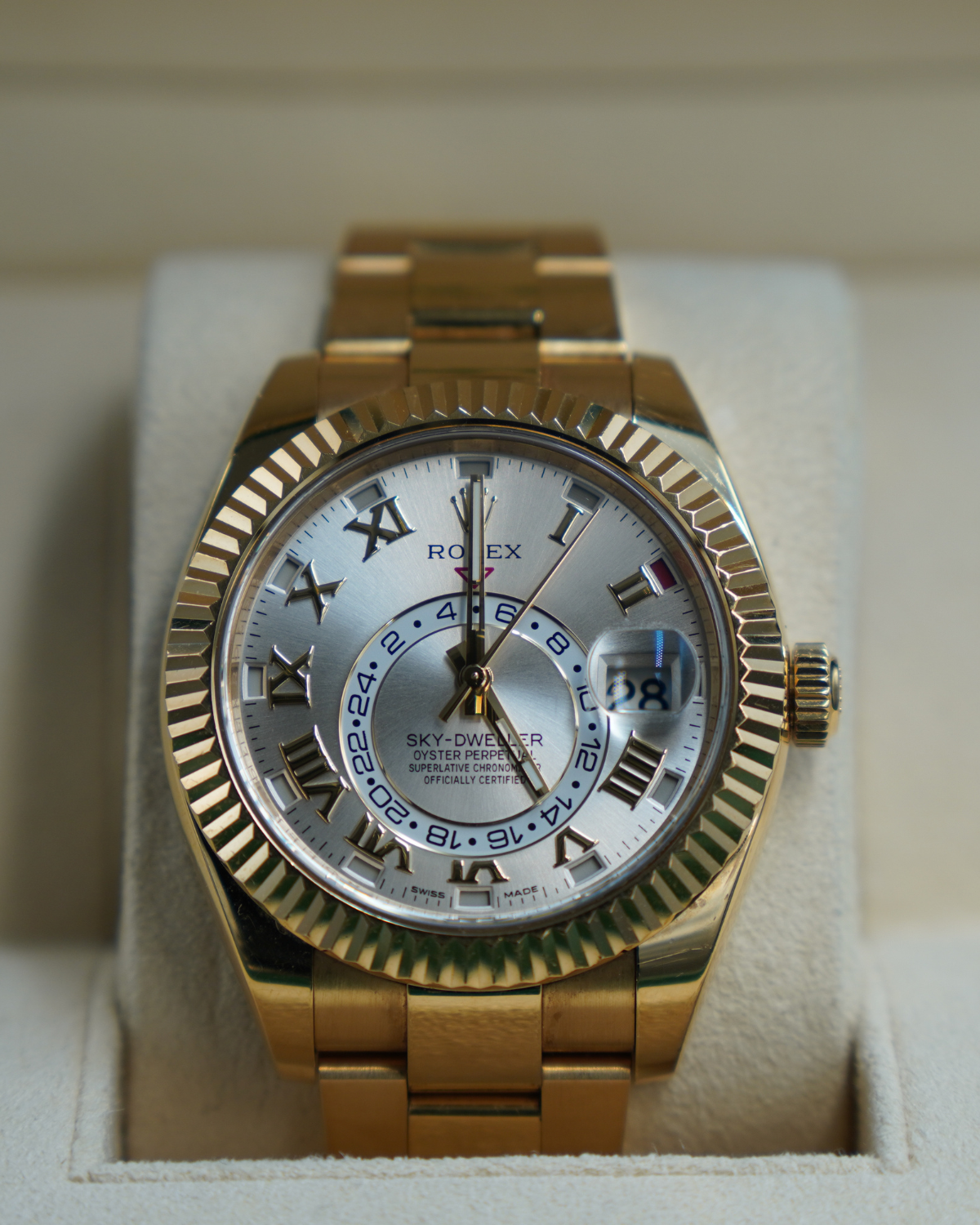 Rolex Sky-Dweller Silver Arabic Dial 326938