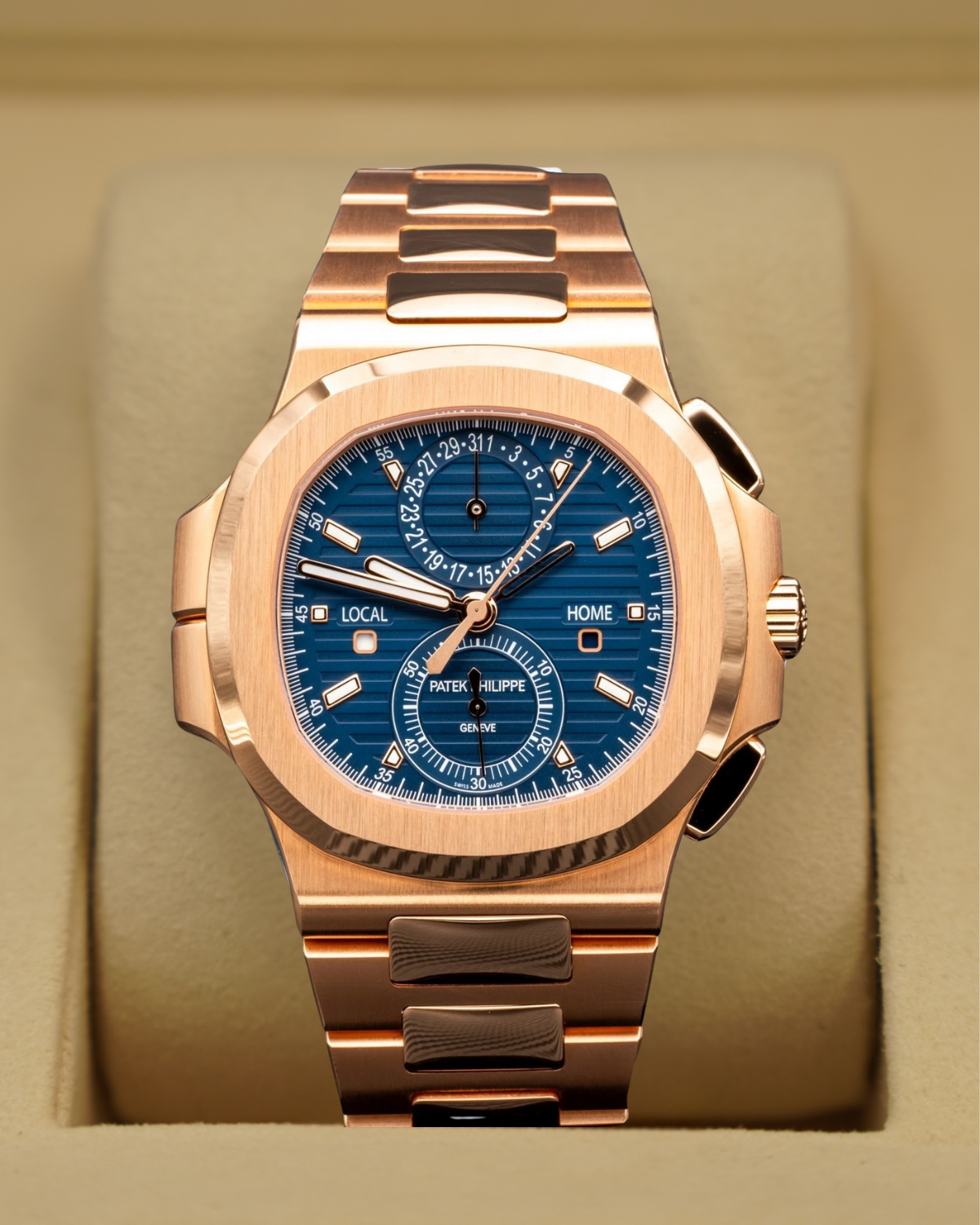 2025 New Patek Philippe Nautilus Rose Gold Blue Dial 5990/1R