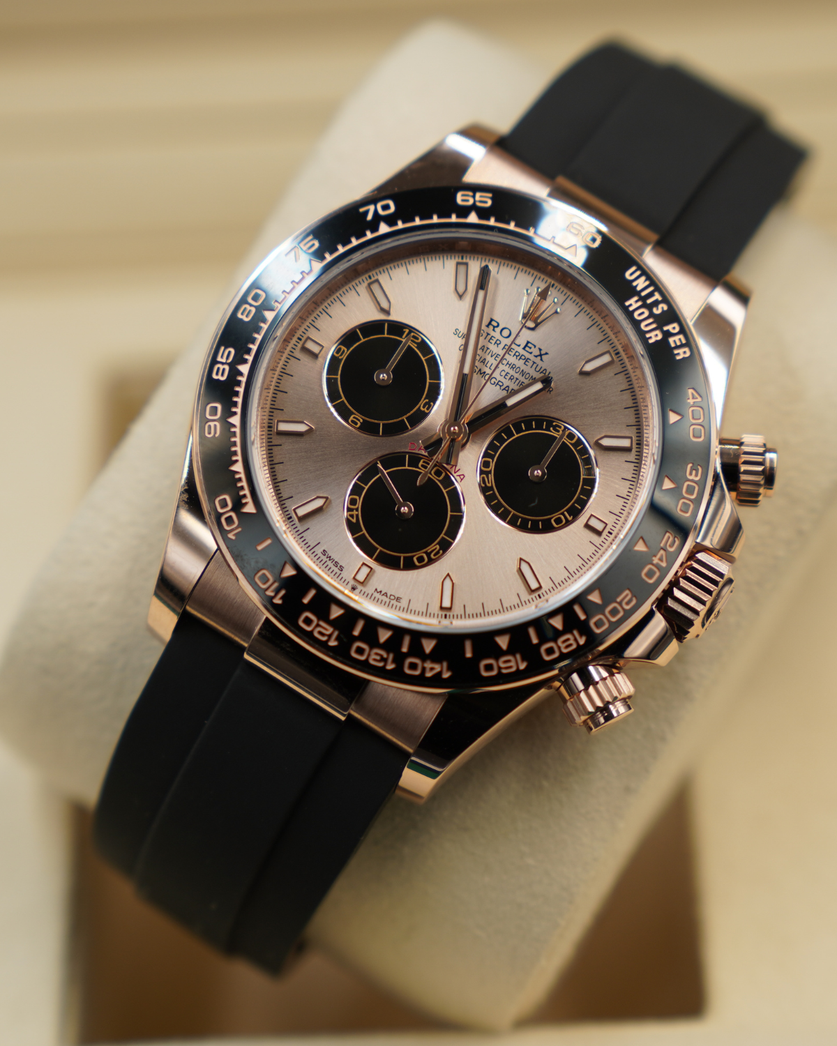 2025 New Rolex Daytona Rose Gold Oysterflex 126515LN