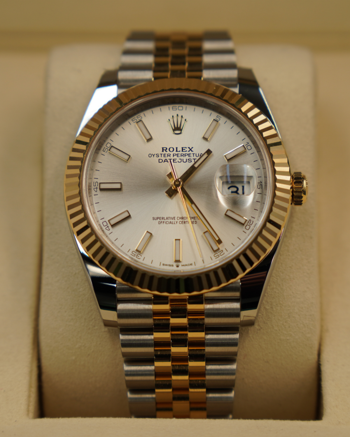 2025 New Rolex Datejust 41mm Two-Tone Silver 126333