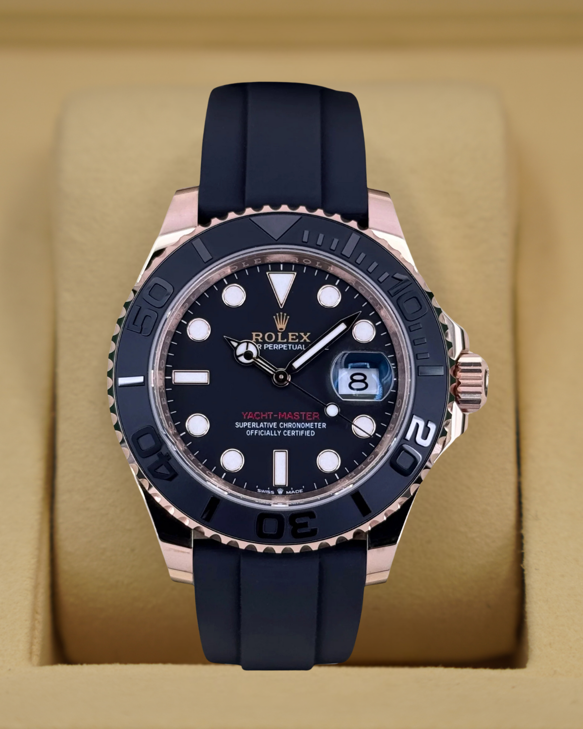 Rolex Yacht-Master 40 Rose Gold Oysterflex 126655