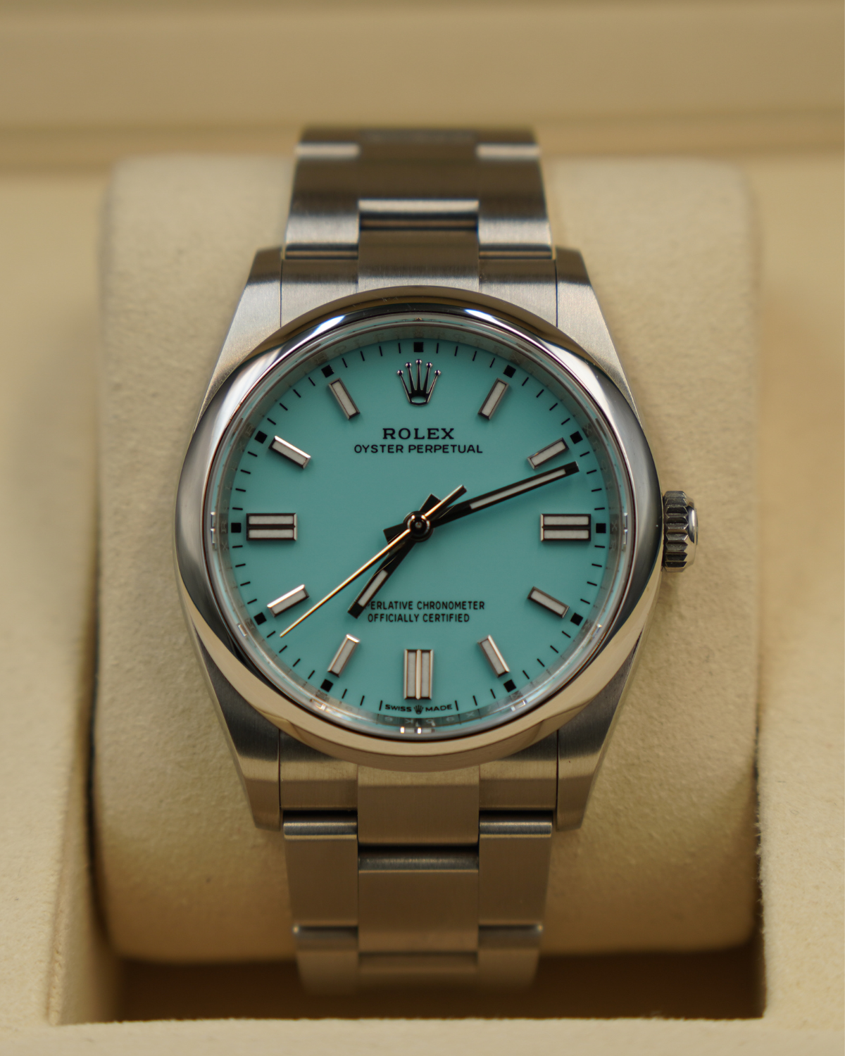 RXW SOLID PERPETUAL DATEⅡ／TIFFANY DIAL！ Rolex 2022 Oyster Perpetual 36mm Tiffany Dial 126000