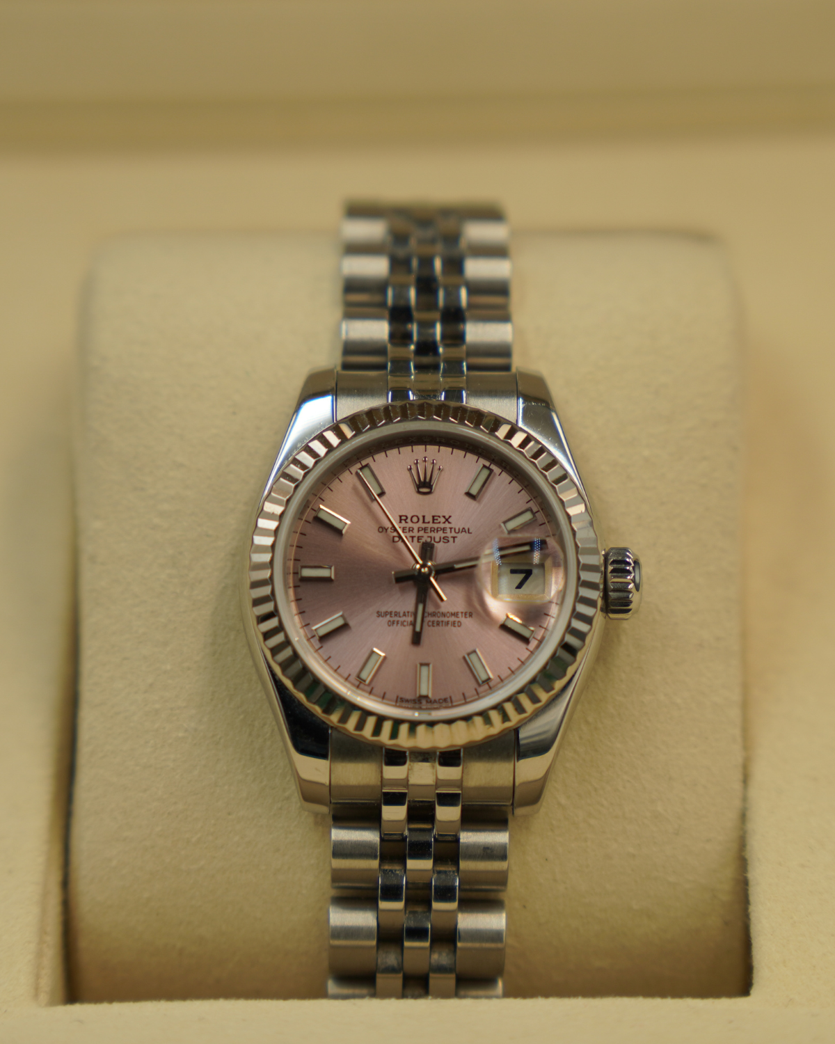 2017 Rolex Datejust 26mm Steel Pink 179174