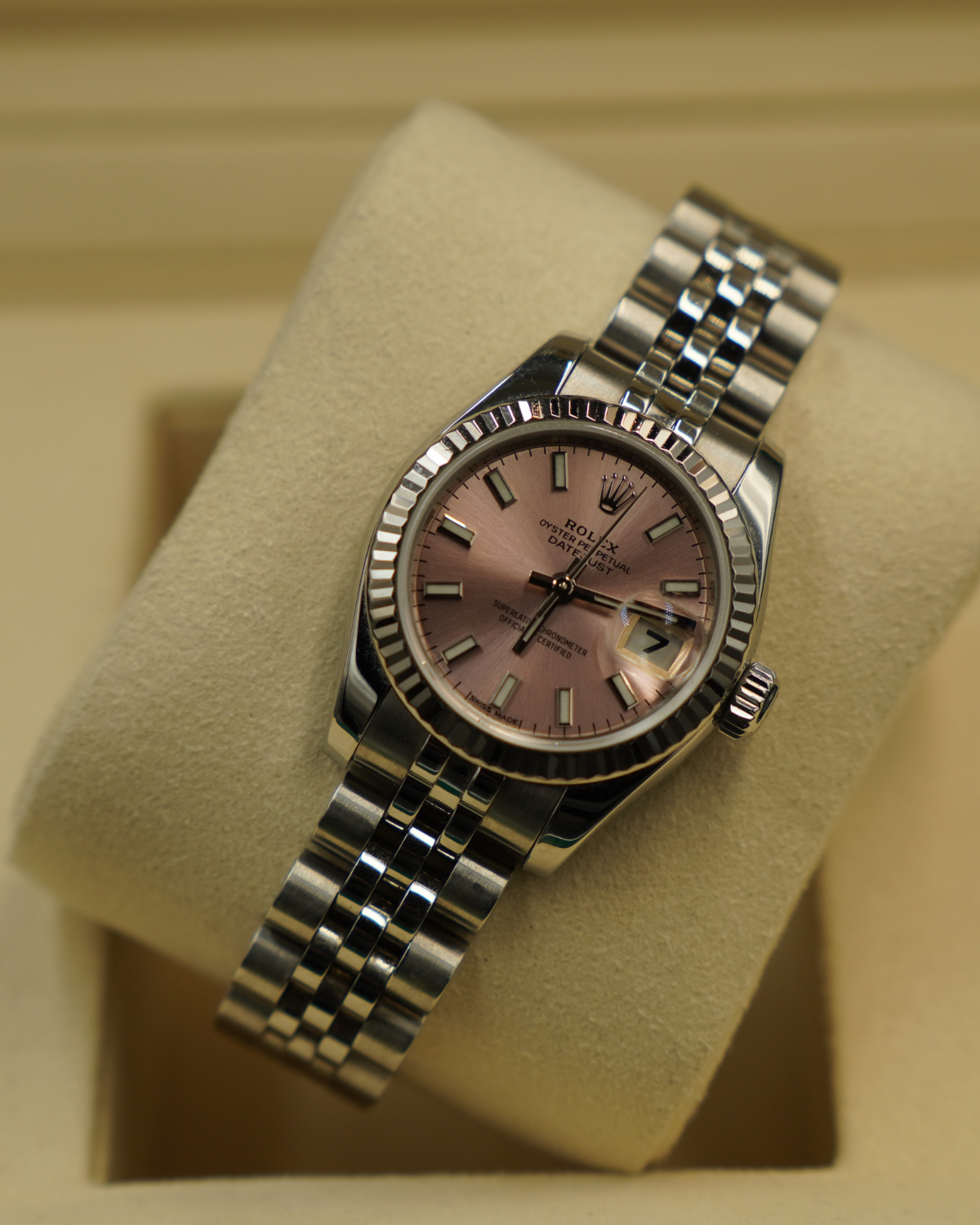 2017 Rolex Datejust 26mm Steel Pink 179174