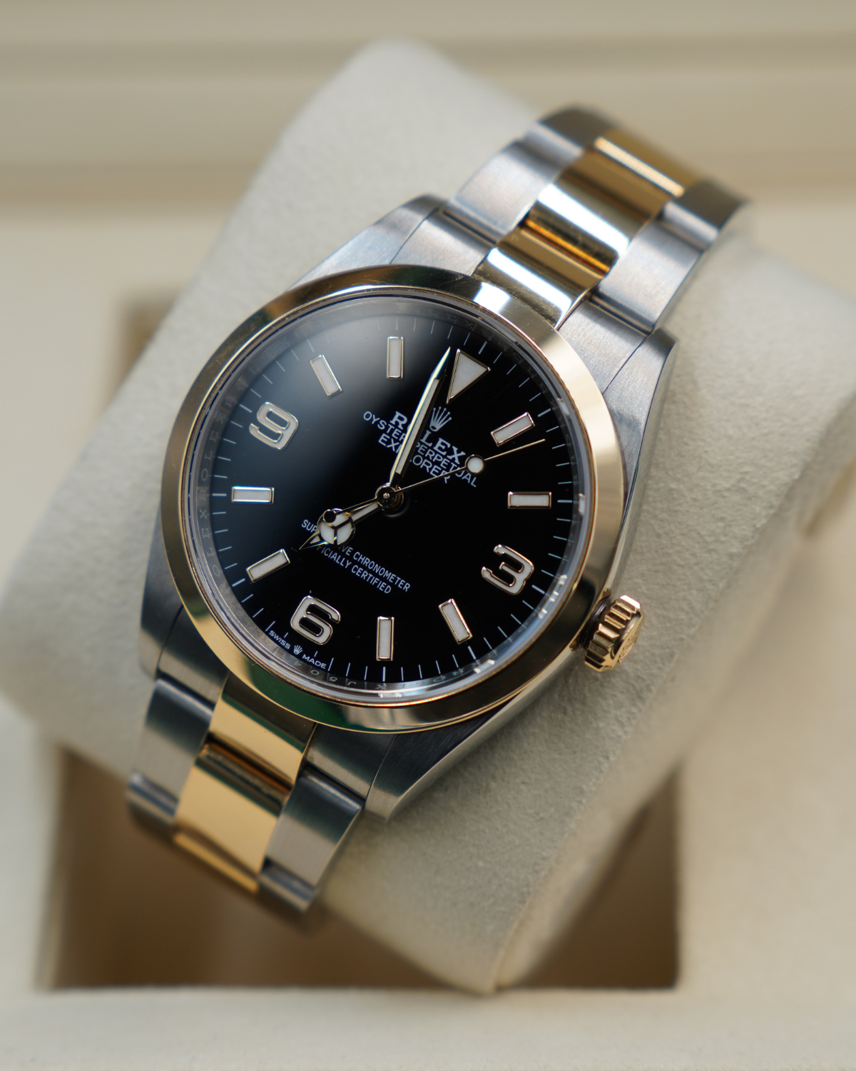 2021 Rolex Explorer 36mm Two-Tone Gold 124273
