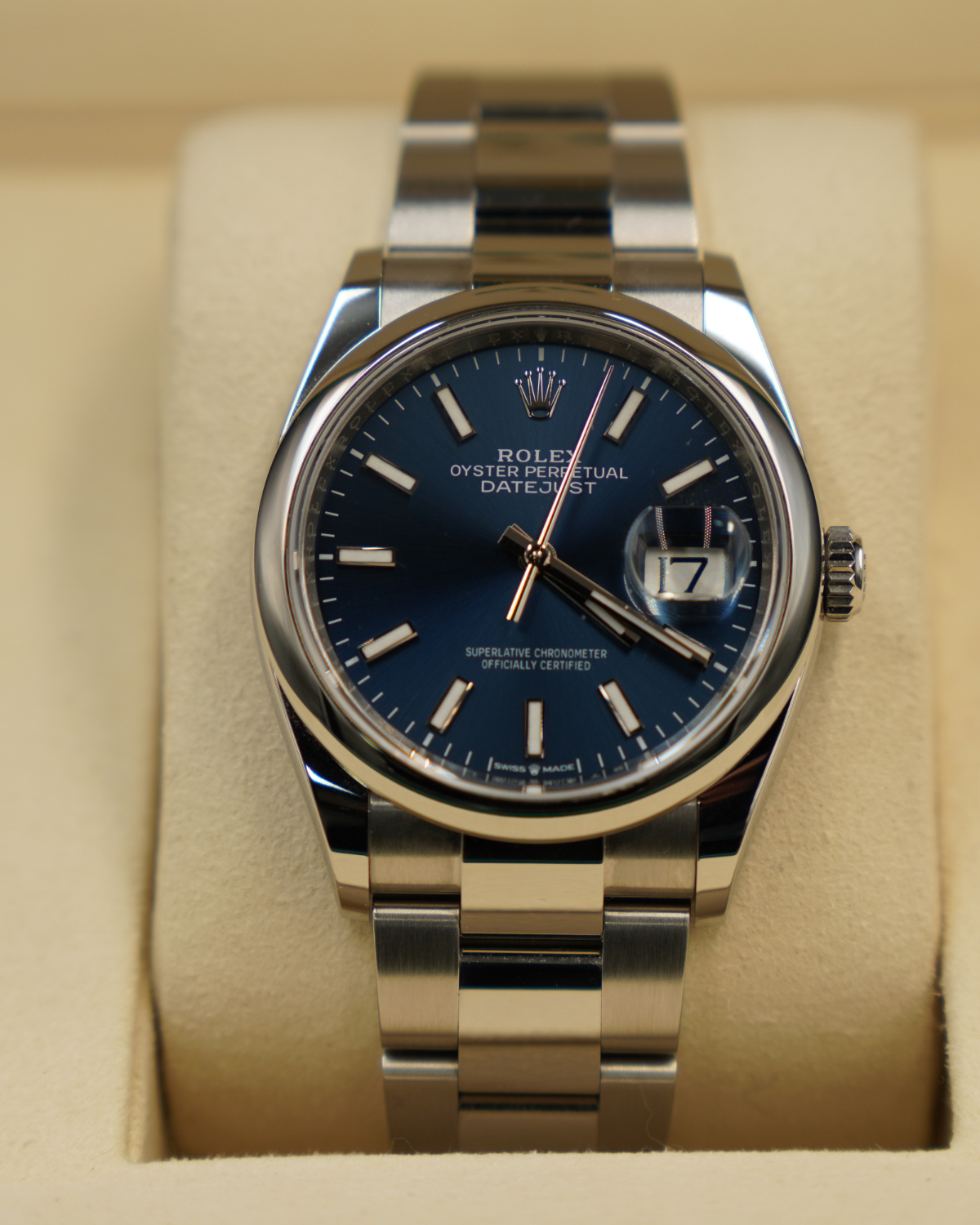 2025 Rolex Datejust 36mm Blue Stick 126200