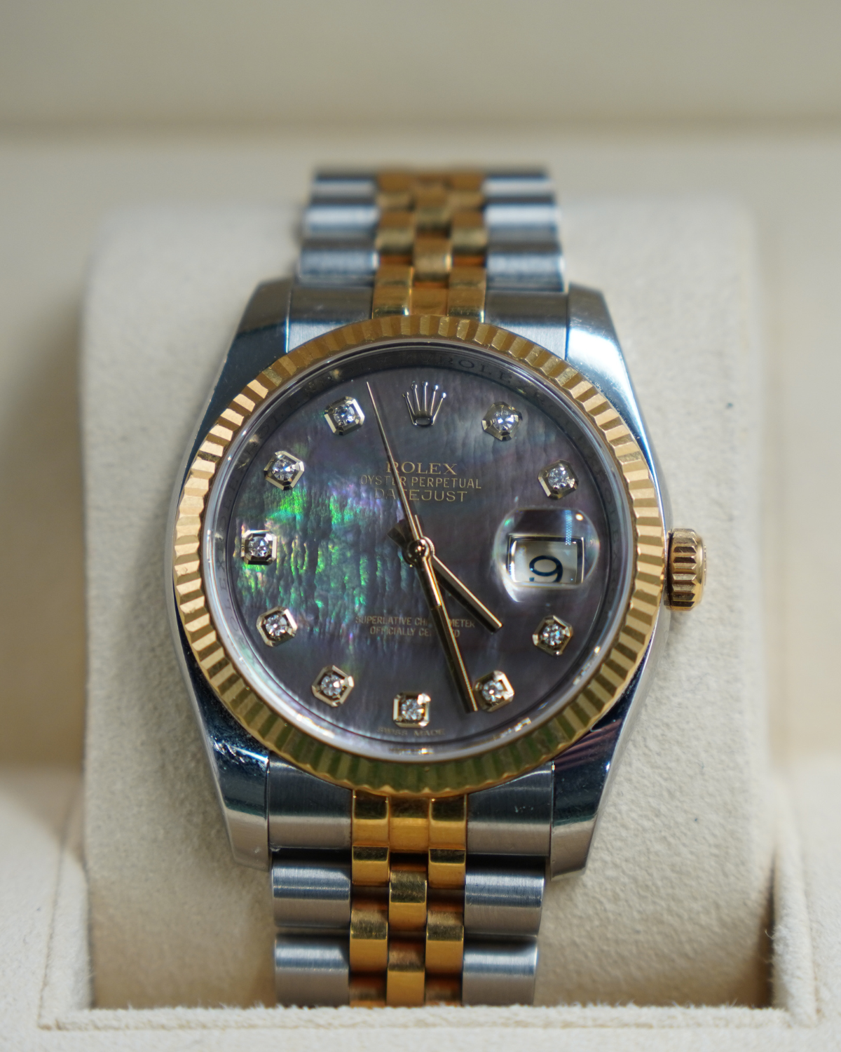Rolex Datejust 36mm Two-Tone Gold Tahitian MOP Dial 116233