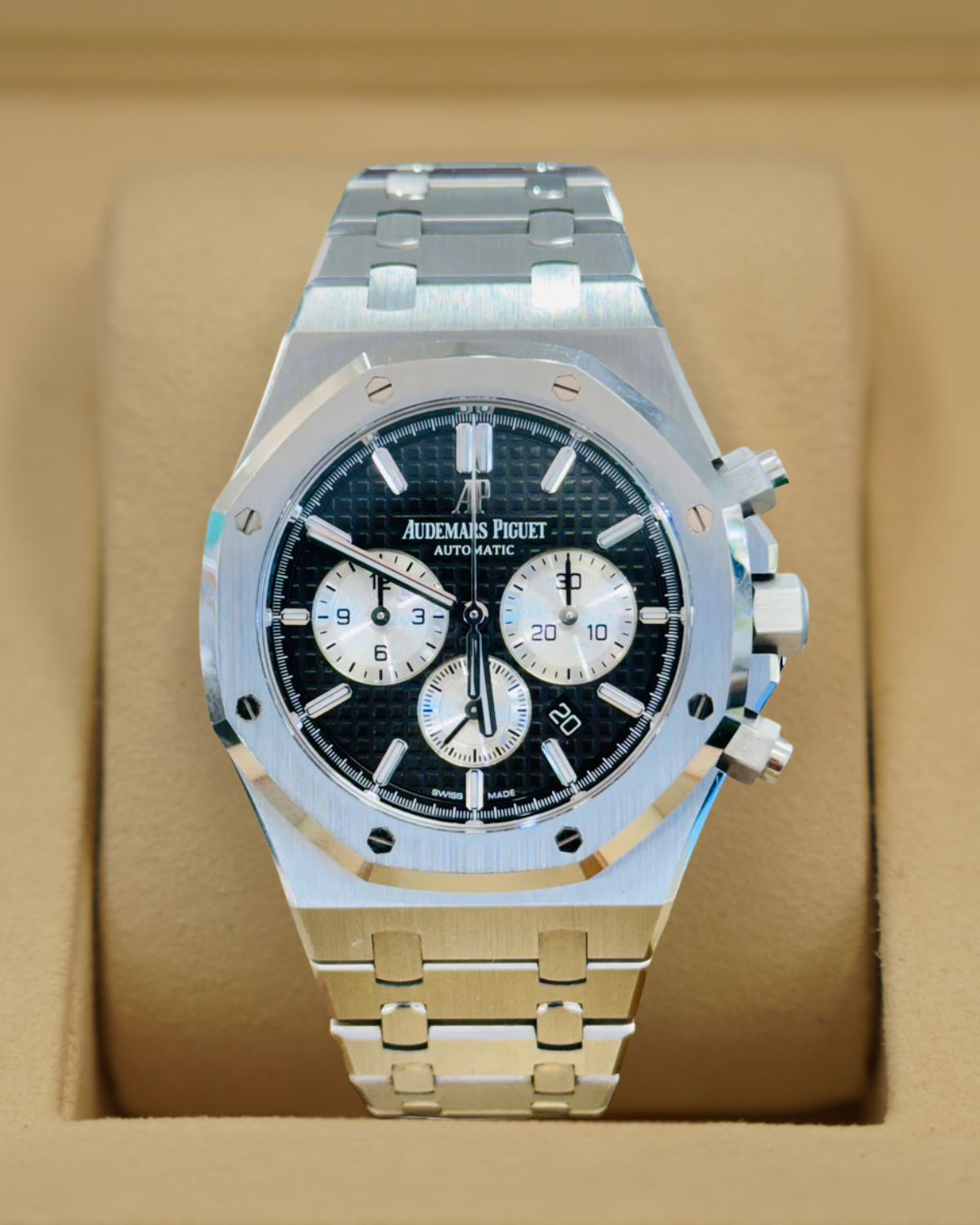 Audemars Piguet Royal Oak Chronograph Black Dial 26331ST – Premier Jewelers