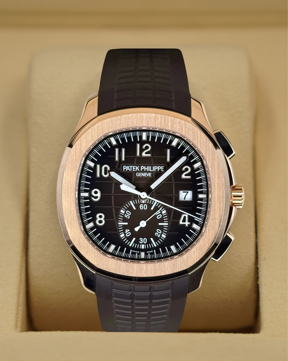 2024 Patek Philippe Aquanaut Chronograph Rose Gold Chocolate Dial 5968R